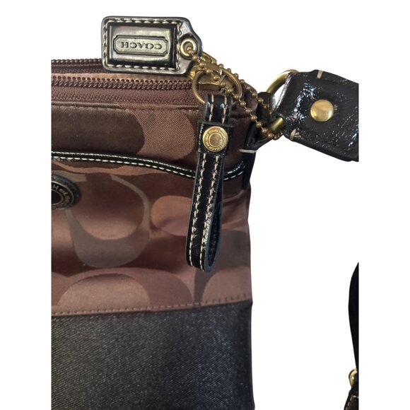 Coach Brown Signature Stripe Swingpack Crossbody Bag 48069 - Picture 4 of 8